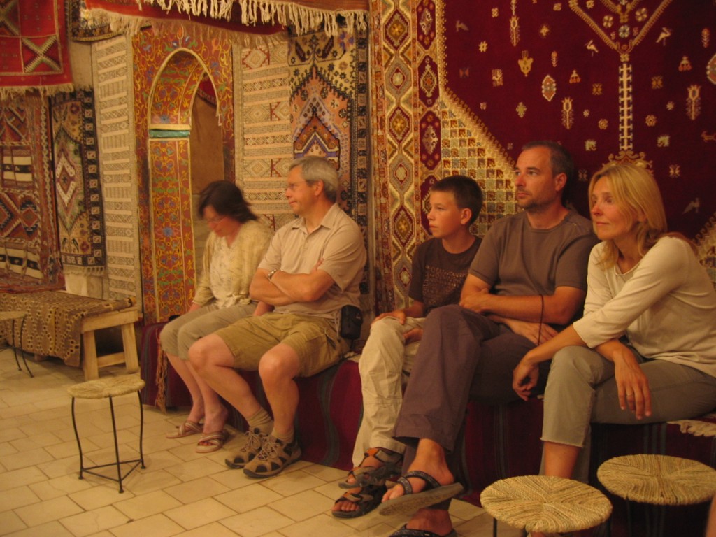 Atle, Hilde, Jacek, Kasia and Conrad Carpet buying